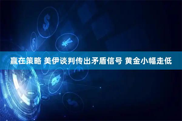 赢在策略 美伊谈判传出矛盾信号 黄金小幅走低