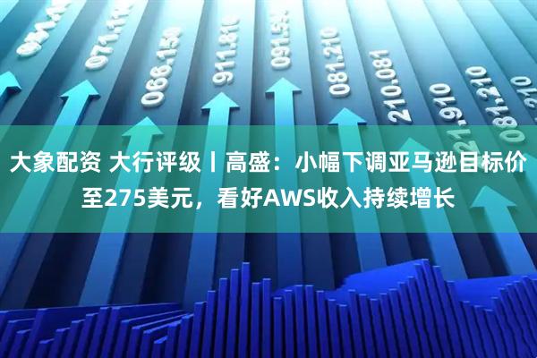 大象配资 大行评级丨高盛：小幅下调亚马逊目标价至275美元，看好AWS收入持续增长